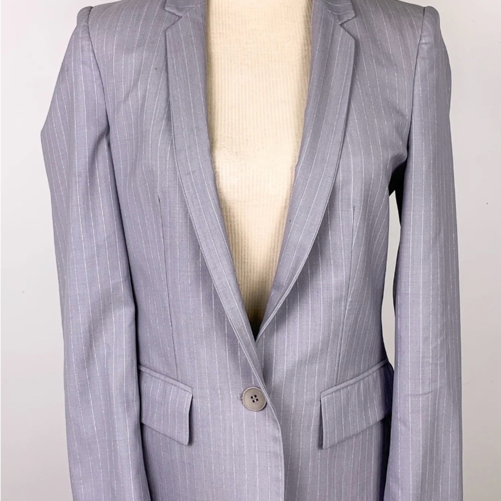 Stella McCartney Gray Pinstripe Blazer